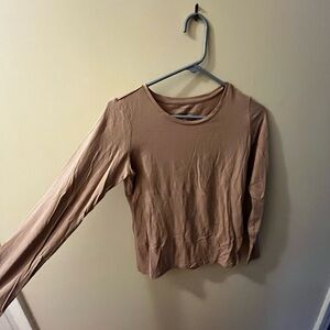 Women's Long Sleeve Tan Top